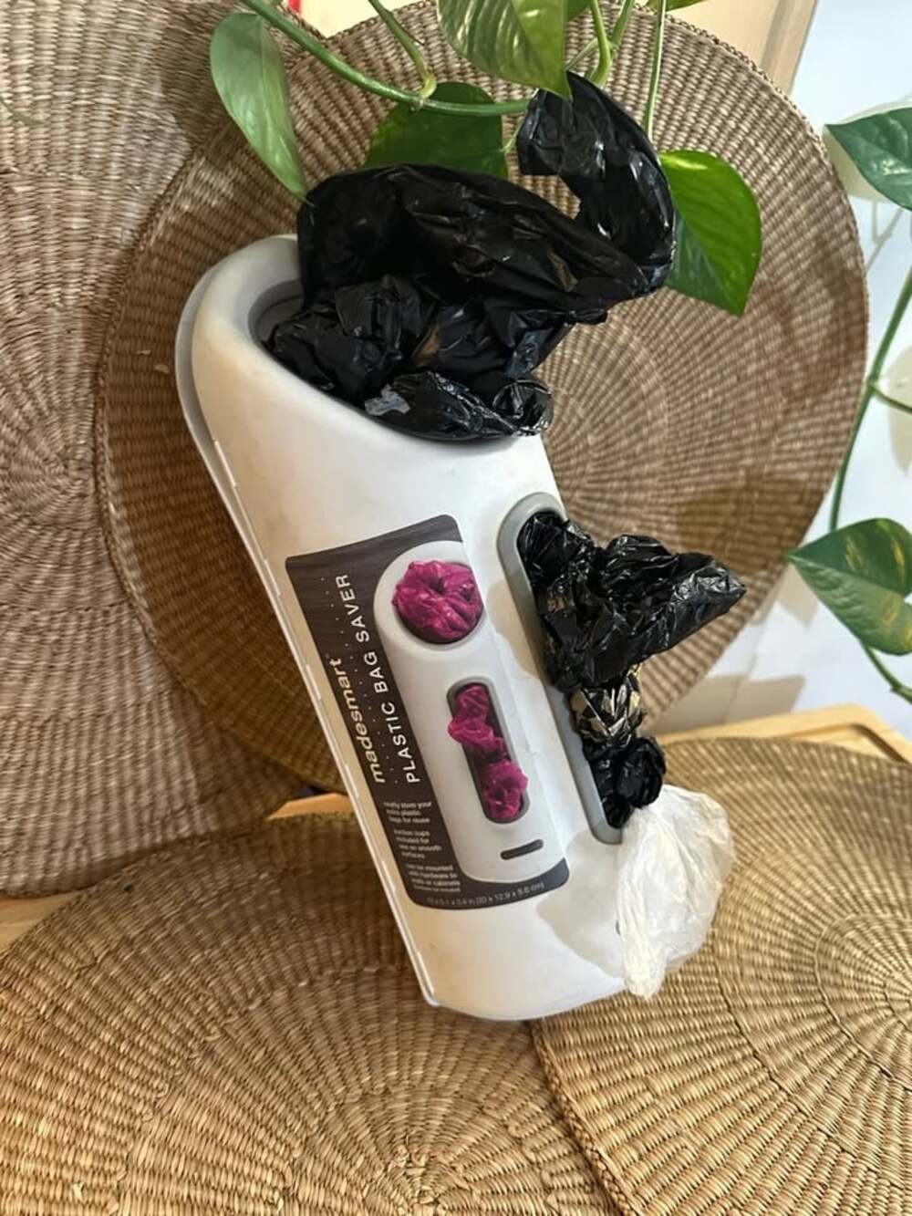 Madesmart Plastic Bag Saver - Wall Mount Storage Dispenser
